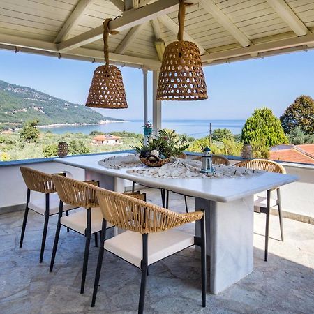 Vista Del Mare Luxury Villa Koinira Bagian luar foto