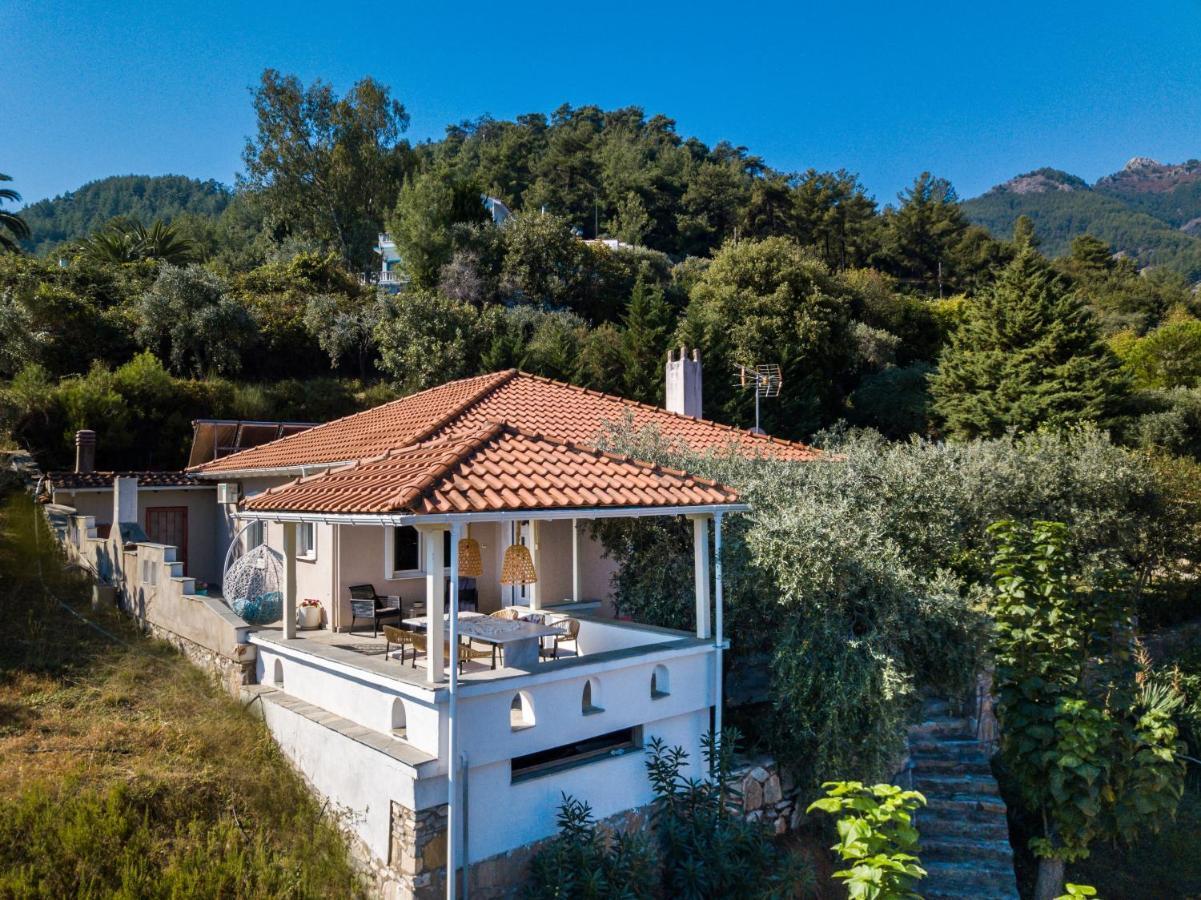 Vista Del Mare Luxury Villa Koinira Bagian luar foto