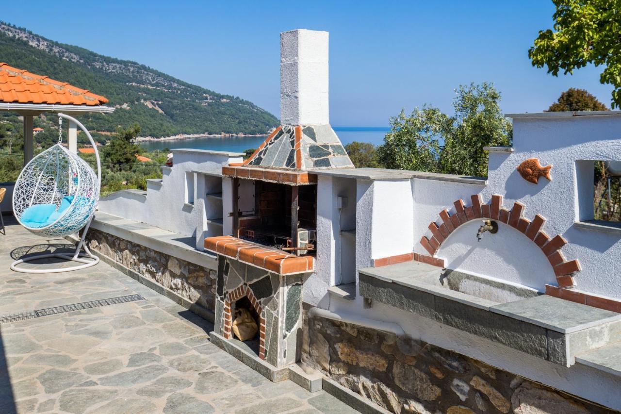 Vista Del Mare Luxury Villa Koinira Bagian luar foto